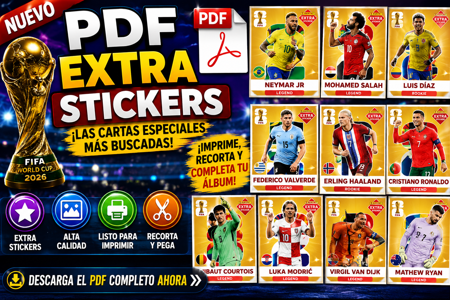 Obtén el PDF de los Extra Stickers del Mundial: Las Cartas Especiales Más Buscadas por los Coleccionistas
